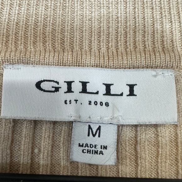 GILLI Medium Striped Sweater Wide Balloon Sleeve Slouchy Oversized Brown Cropped - Picture 4 of 9